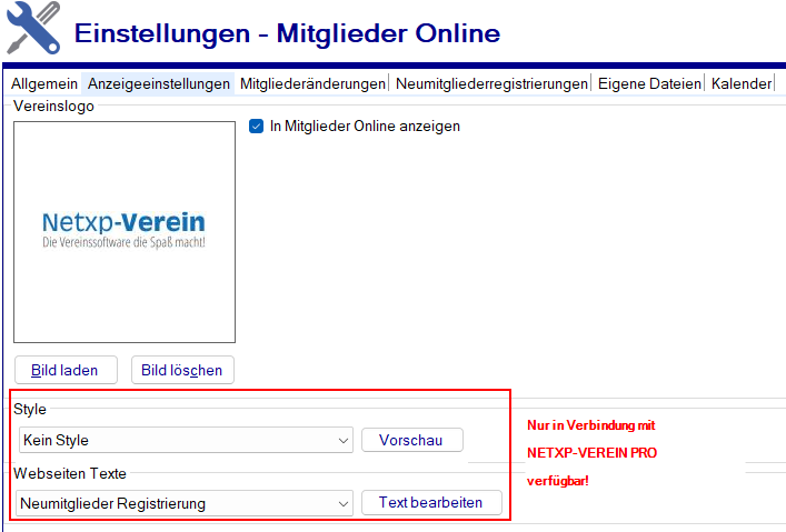 Einstellungen - Anzeigeeinstellungen