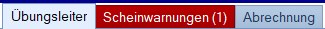Übungsleiterliste - Scheinwarnungen rot Übungsleiterliste - Scheinwarnungen rot