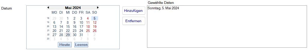 Übungsleiter - Abrechnung - Erfassung - Datumsauswahl Übungsleiter - Abrechnung - Erfassung - Datumsauswahl