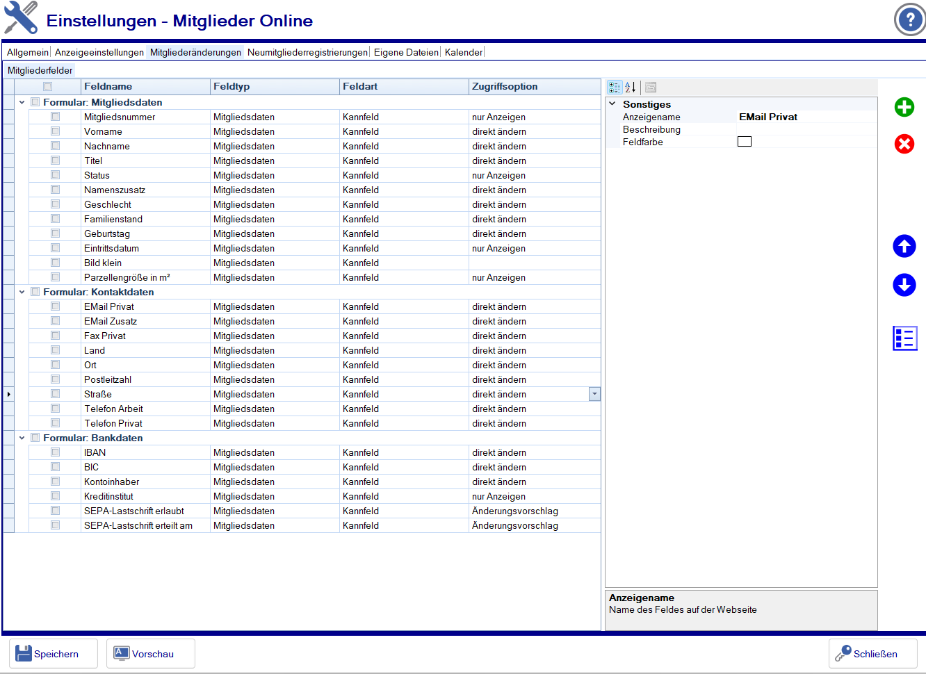 Übersicht Formular für Bestandsmitglieder Übersicht Formular für Bestandsmitglieder