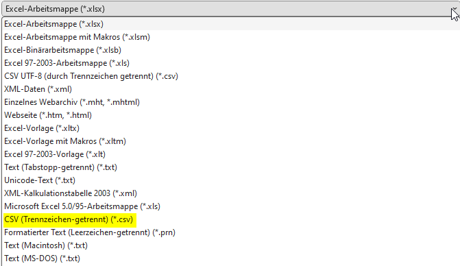 FAQ - CSV-Format