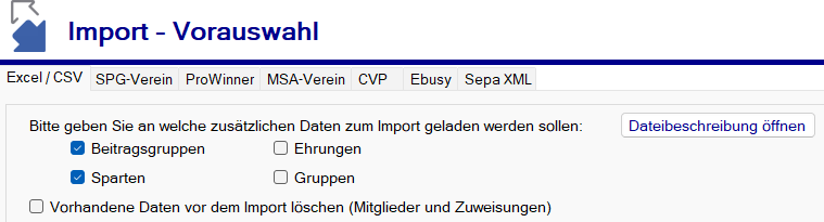 FAQ - Vorauswahl