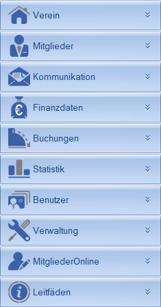 Netxp-Verein Hauptmenü: Alle Module
