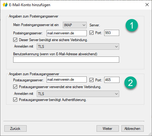 Netxp:Verein / Verwaltung / Optionen / Kommunikation / Erweiterter E-Mail Client Einrichtung Netxp:Verein / Verwaltung / Optionen / Kommunikation / Erweiterter E-Mail Client Einrichtung
