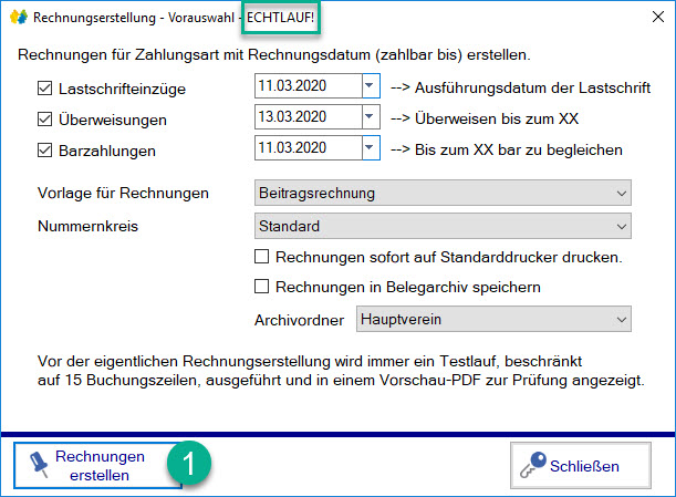 Rechnungserstellung ECHTLAUF Rechnungserstellung ECHTLAUF