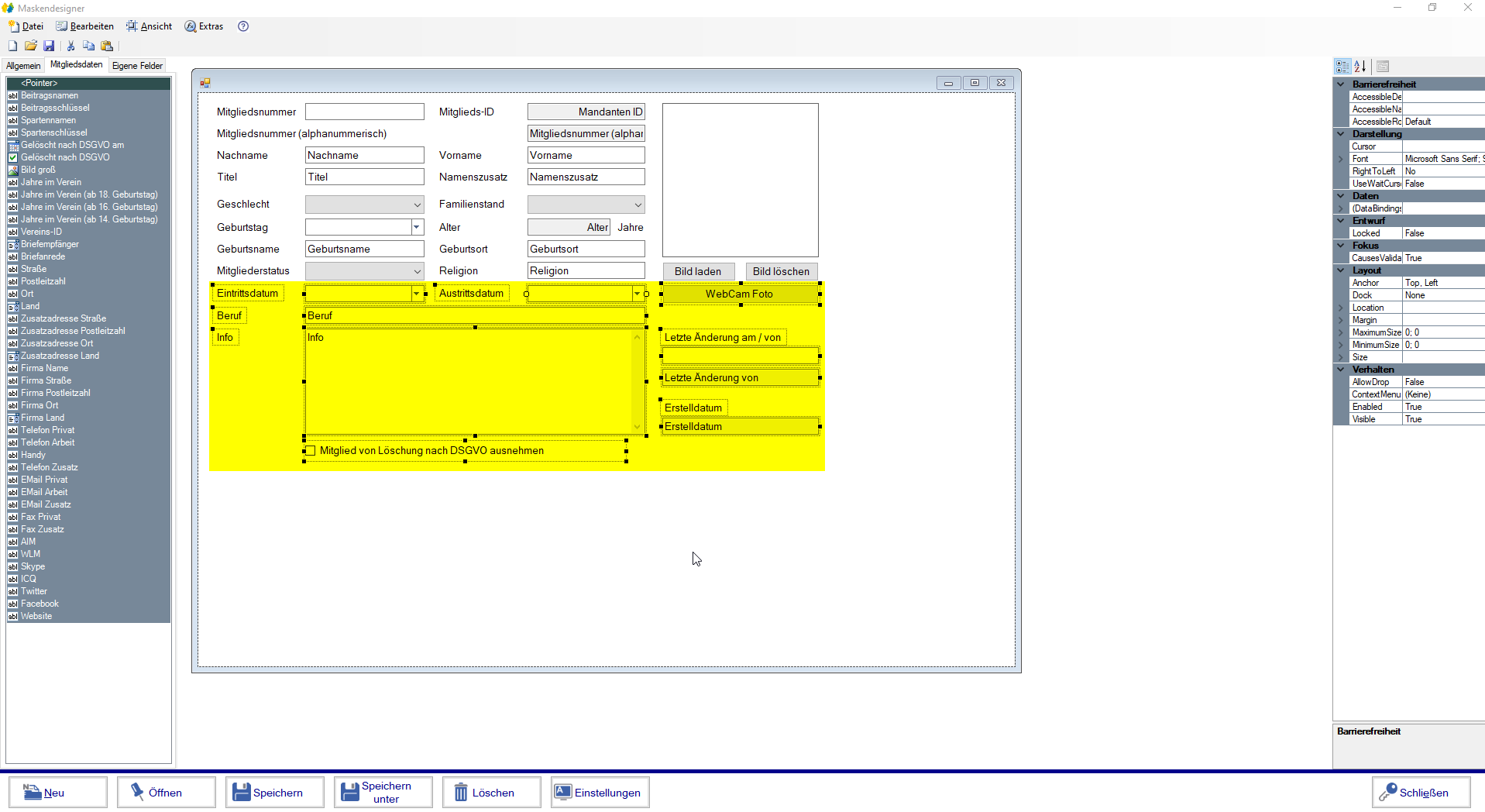 Maskendesigner - Vorlage verändern Maskendesigner - Vorlage verändern