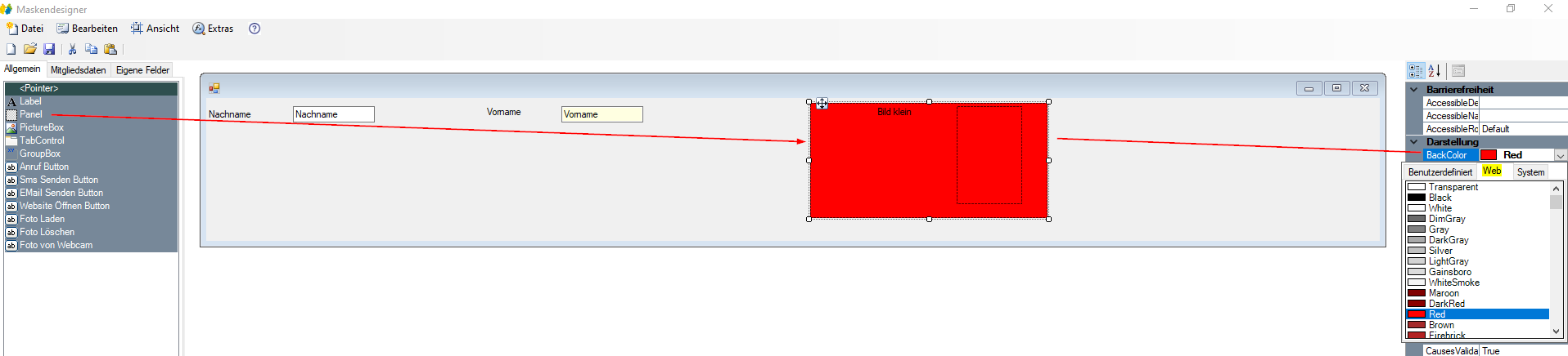 Maskendesigner - Maske farbig gestalten Maskendesigner - Maske farbig gestalten