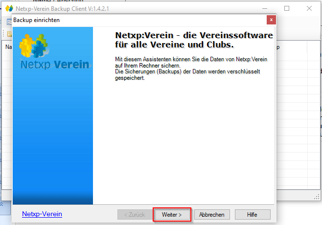 Verwaltung - Optionen / Backup Client - Assistent Verwaltung - Optionen / Backup Client - Assistent