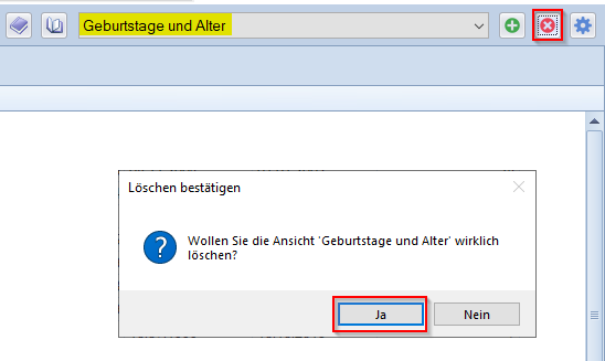 Mitglieder / Mitgliederliste - Ansichtenauswahl - Löschung Mitglieder / Mitgliederliste - Ansichtenauswahl - Löschung
