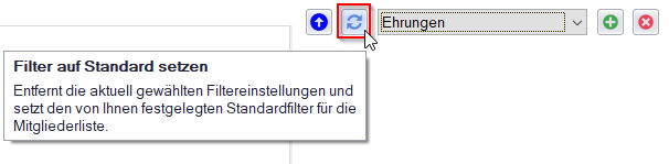 Mitglieder / Mitgliederliste - Filter auf Standard zurück setzen Mitglieder / Mitgliederliste - Filter auf Standard zurück setzen