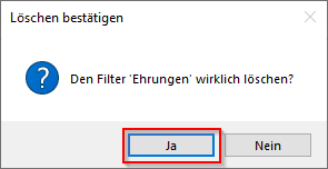 Mitglieder / Mitgliederliste - Filter löschen bestätigen Mitglieder / Mitgliederliste - Filter löschen bestätigen