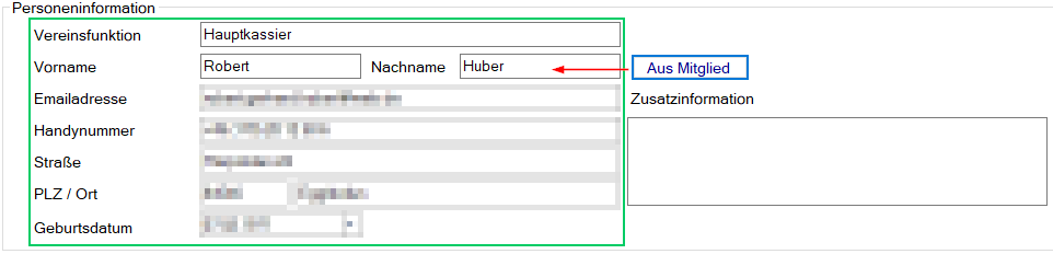 Benutzer / Benutzerdetails - Personeninfos aktualisieren Benutzer / Benutzerdetails - Personeninfos aktualisieren