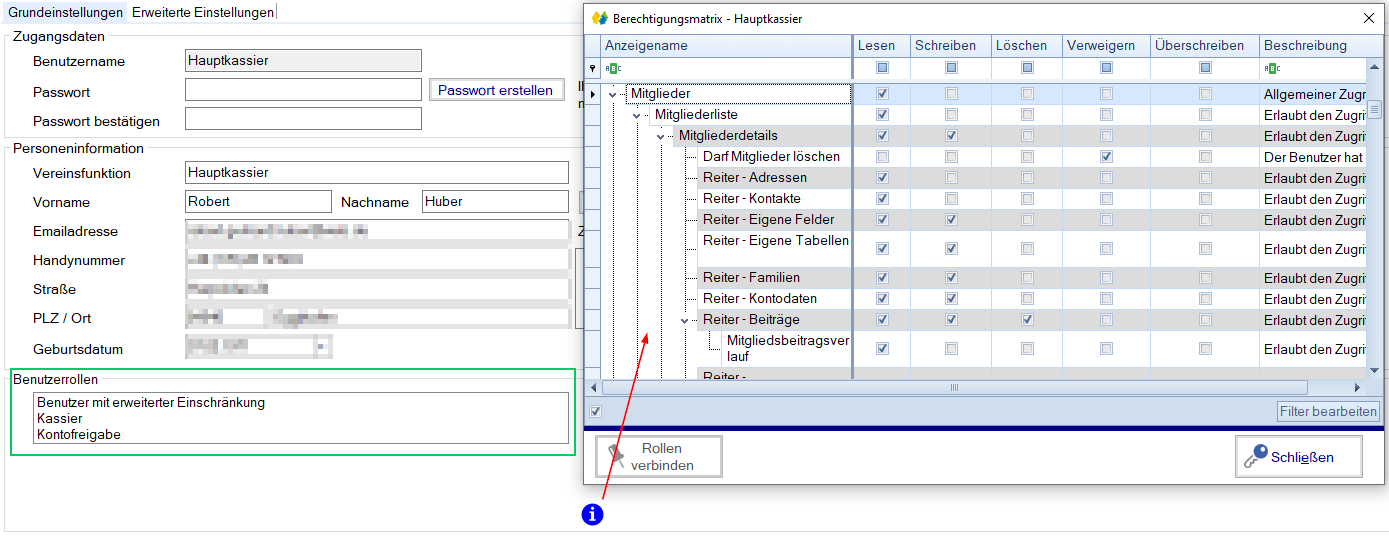 Benutzer / Benutzerdetails - Benutzerrollen identifiuieren Benutzer / Benutzerdetails - Benutzerrollen identifiuieren