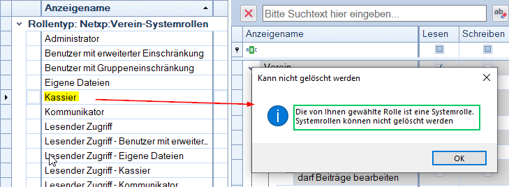 Benutzer / Benutzerrolle - Systemrolle nicht löschbar Benutzer / Benutzerrolle - Systemrolle nicht löschbar