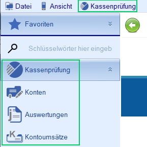 Finanzverwaltung / Kassenprüfung - Kassenprüfer Menü Finanzverwaltung / Kassenprüfung - Kassenprüfer Menü