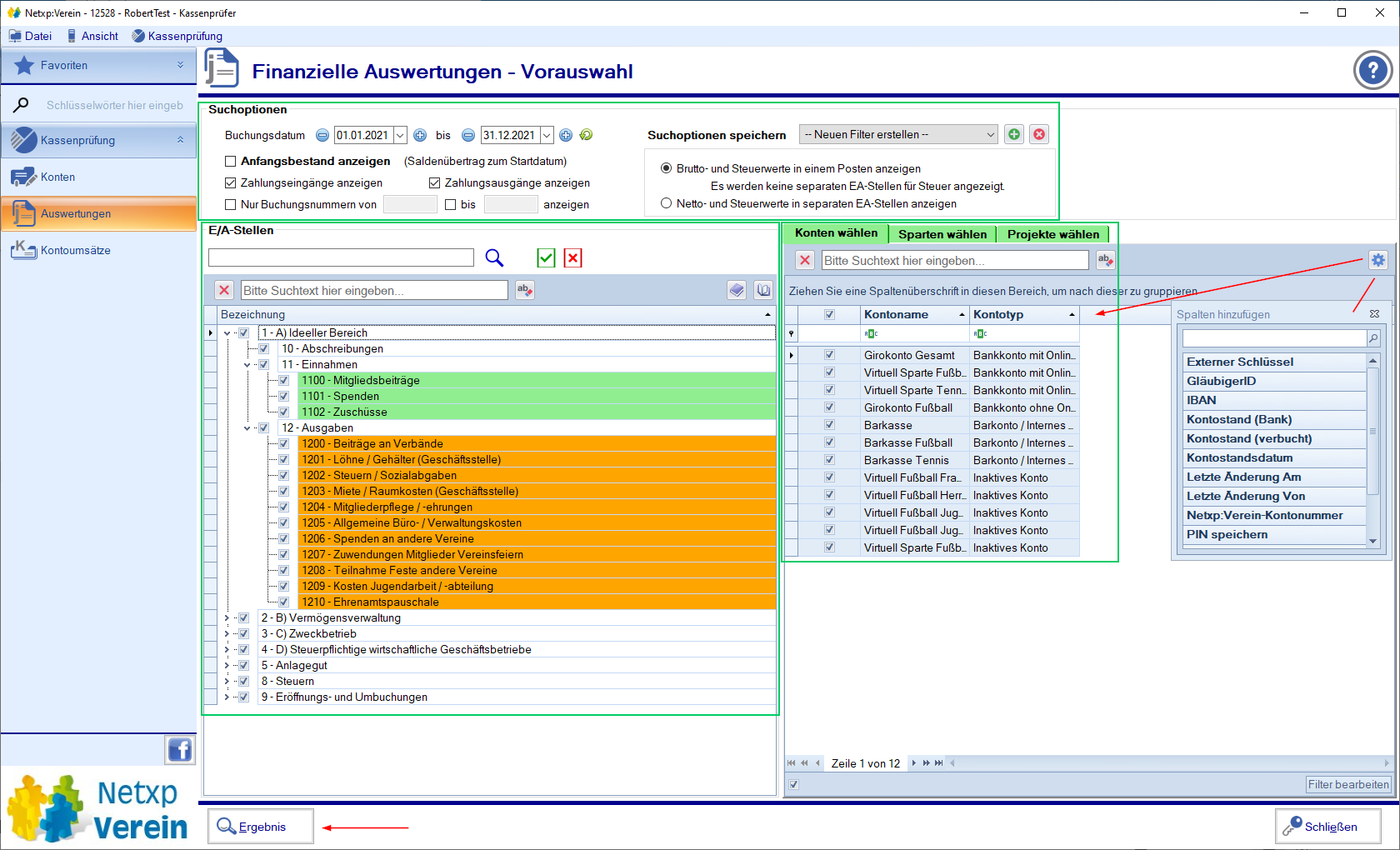 Finanzverwaltung / Kassenprüfung - Auswertungen Finanzverwaltung / Kassenprüfung - Auswertungen