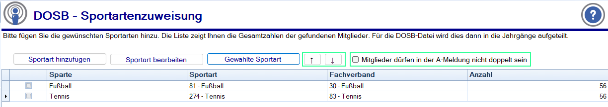 Verwaltung - DOSB - Spartenübersicht Verwaltung - DOSB - Spartenübersicht