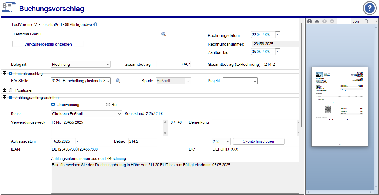 Buchungen - Vorgänge - Buchungsvorschlag Buchungen - Vorgänge - Buchungsvorschlag