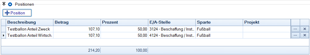 Buchungen - Vorgänge - Buchungsvorschlag - Positionen Buchungen - Vorgänge - Buchungsvorschlag - Positionen