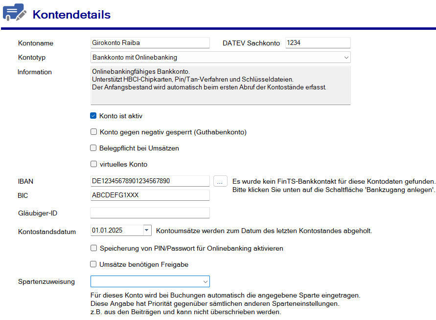 Neues Onlinebanking-Konto anlegen Neues Onlinebanking-Konto anlegen