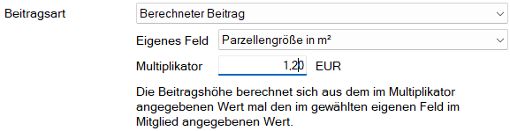 Verein / Beiträge - Berechneter Beitrag Verein / Beiträge - Berechneter Beitrag
