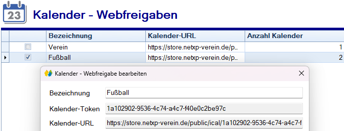Verein / Terminplaner fürs Web freigeben Verein / Terminplaner fürs Web freigeben
