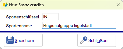 Verein / Sparten anlegen oder bearbeiten Verein / Sparten anlegen oder bearbeiten