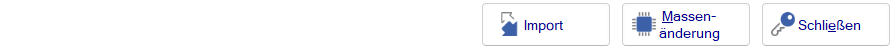 Eigene Tabellen - Obere Aktionsleiste Eigene Tabellen - Obere Aktionsleiste