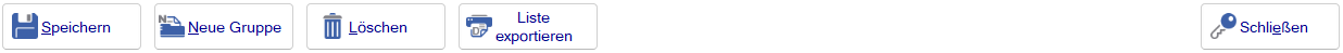 Mitgliederverwaltung - Gruppen - Aktionsleiste Mitgliederverwaltung - Gruppen - Aktionsleiste