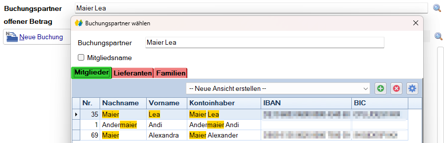 Buchungspartnersuche Buchungspartnersuche